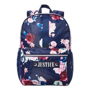 Justice Kids Girls' Floral Print Navy Backpack